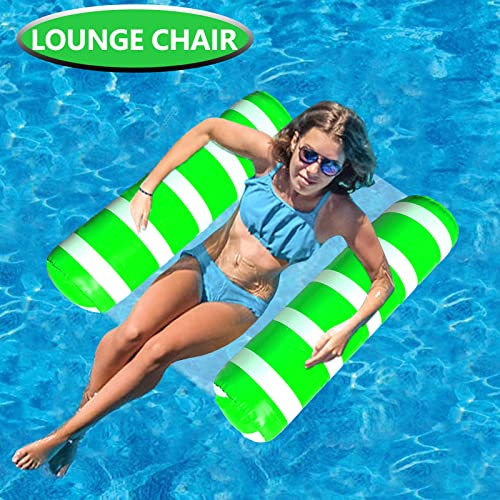 2 Pack Float Hammock,Pool Float Lounger,Water Swimming Floating Bed Hammock,Comfortable Inflatable Lounger, for Adults Vacation Fun and Rest