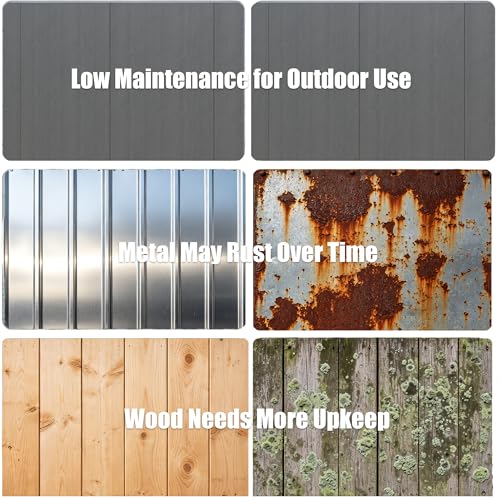 MNLR Resin Storage Shed 4x6 FT with Floor - Weatherproof Outdoor Plastic Tool Shed with Sloped Roof, Built-in Vents & Padlock-Ready Door, Small Garden Shed for Backyard Patio Lawn