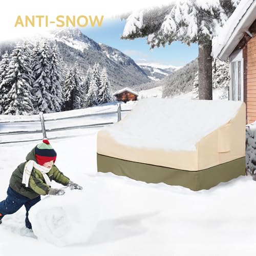 COSFLY Patio Furniture Covers Waterproof, Outdoor 3-Seater Sofa Cover Heavy Duty Fits up to 76W x 32.5D x 33H inches