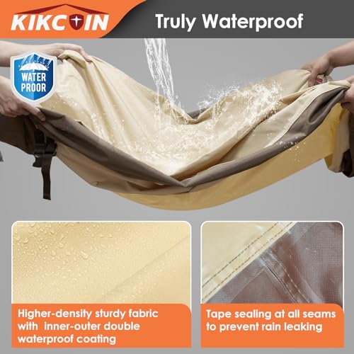 Patio Furniture Covers Waterproof for Table and Chairs, Rectangular Outdoor Furniture Set Cover, Anti-Fade, Tear/Water Resistant Patio Furniture Set Covers, 110"L x 84"W x 28"H