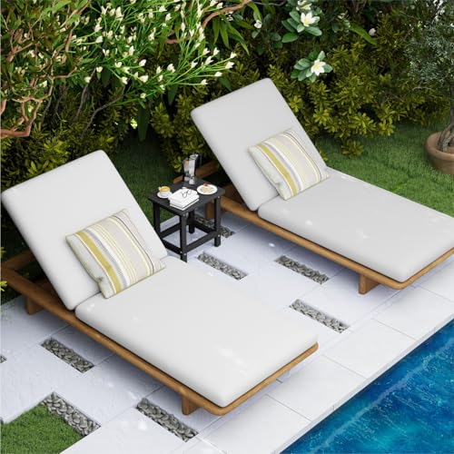 BIVODA Weatherproof Outdoor Side Table, HDPE Small Outdoor Table for Adirondack, 16.6-Inch Patio Square End Tables for Garden, Backyard, Porch, Deck, Balcony, Poolside (Black)
