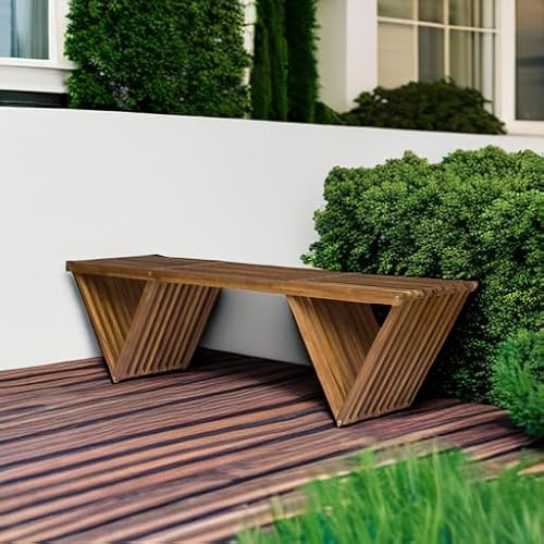 Christopher Knight Home Esme Outdoor Acacia Wood Bench, Teak Finish