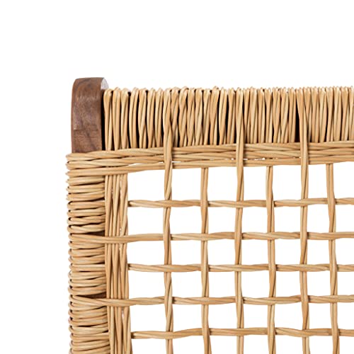 SAFAVIEH Outdoor Collection Casella Acacia Wood 5-Piece Patio Set PAT7077A, Natural/Light Brown