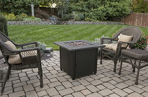 Endless Summer 30" Gas Outdoor Fire Pit Table with Resin Mantel