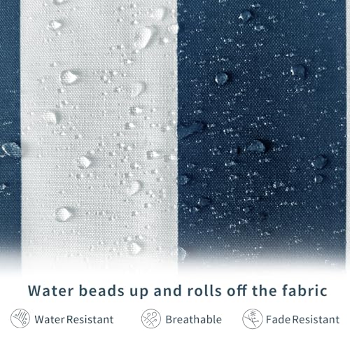 DYTXIII Pack of 2 Waterproof Outdoor Pillow with Inserts, 18x18 Square Patio Decorative Throw Pillow for Home,Sofa,Bench and Patio Furniture,Cabana Navy