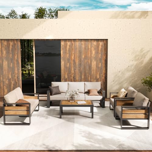 ZANDOR Aluminum Outdoor Patio Furniture-1 Pcs 3-Seat,Dark Gray