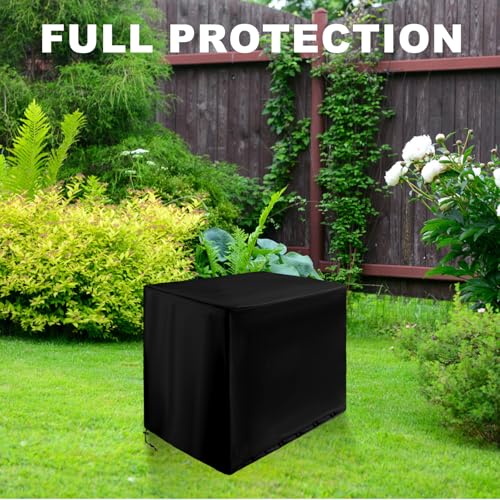 Fukaisu Cover for Devoko 30-Gallon Outdoor Deck Storage Box, 22.8x19.9x16.9in/58x50.5x43cm Waterproof & Reusable Patio Outdside Deck Tool Box Cover with Drawstring Design