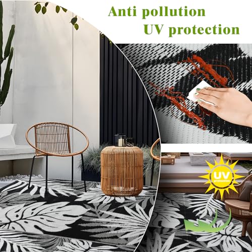 YONILE Outdoor Rug 5x8 ft Waterproof, Reversible Outdoor Plastic Straw Rug for Patios Clearance, Outdoor Area Rug Carpet RV Mat for Camping Backyard Deck Porch