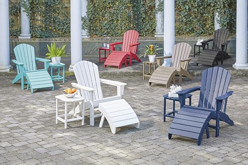 Signature Design by Ashley Sundown Treasure Outdoor Patio HDPE Adirondack Chair, Light Brown
