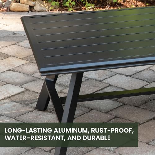 Hanover All-Weather Commercial-Grade Aluminum Slat-Top Coffee Table
