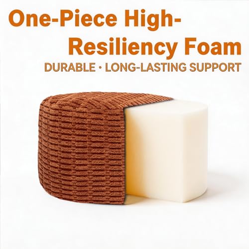 Asuprui Pouf Ottoman Round Ottoman Foot Rest Foot Stool Poufs for Living Room Bean Bag Chair Floor Pouf Storage Solution or Wedding