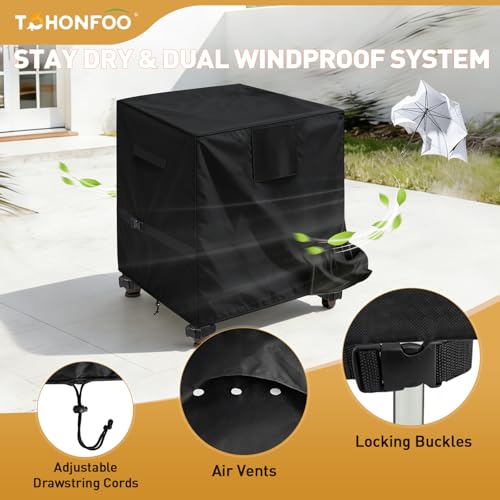 Outdoor Grill Cart Prep Table Cover 600D for 30-inch Keter Unity Portable Outdoor 40 Gal Table with Storage Cabinet, Waterproof UV Resistant Outside bbq Bar Cart Cooking Station Cover, 30" x 24" x 32"