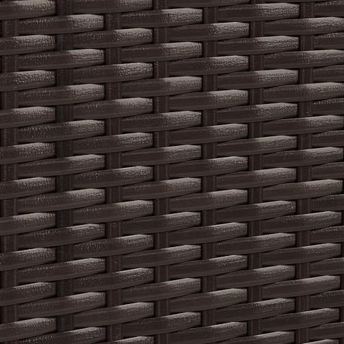 Yaheetech Set of 2 Patio Bar Stools, Outdoor PE Rattan Bar Height Chairs with Cushions & Footrests & Backrest for Indoor, Outdoor, Backyard, Porch, Max.Load 300Lb, Brown/Beige