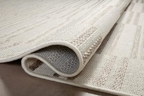 Loloi Amber Lewis Malibu Collection MAB-03 Tan/Ivory 5'-1" x 7'-7" Area Rug