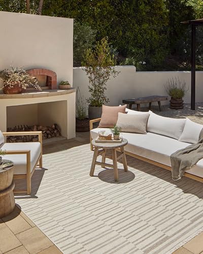 Loloi Amber Lewis Malibu Collection MAB-03 Tan/Ivory 5'-1" x 7'-7" Area Rug