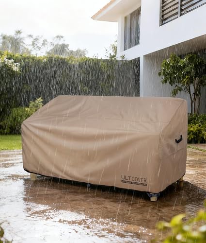 ULTCOVER Waterproof Outdoor Sofa Cover - Heavy Duty Patio Bench Covers 58W x 28D x 35H inch
