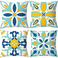 coclothy Outdoor Pillow Covers - 4 Pack Outdoor Pillow Covers 18x18 Waterproof PillowCovers for Patio Furniture Decorative Pillowcases