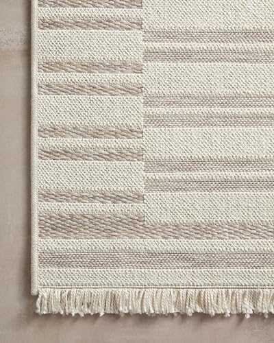 Loloi Amber Lewis Malibu Collection MAB-03 Tan/Ivory 5'-1" x 7'-7" Area Rug