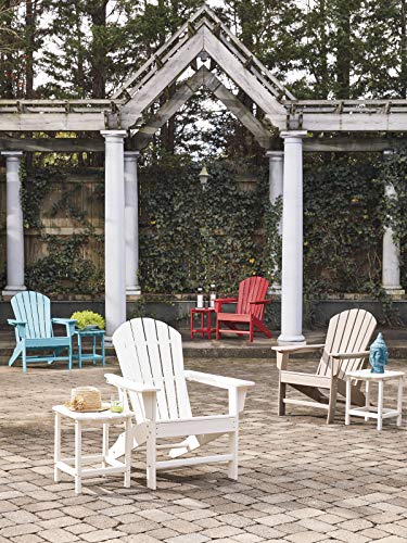 Signature Design by Ashley Sundown Treasure Outdoor Patio HDPE Adirondack Chair, Light Brown
