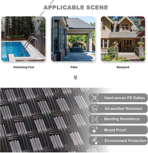 Kullavik Outdoor Patio Furniture Set,12 Pieces Sectional Rattan Sofa Set Brown PE Rattan Wicker Patio Conversation Set with 10 Seat Cushions and 2 Tempered Glass Coffee Table,Grey
