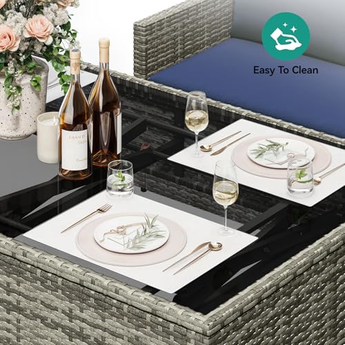YITAHOME 9PCS Patio Furniture Set with Lift-Top Coffee Table & Ottoman, Outdoor Modular Sectional Sofa, Waterproof Patio Conversation Set, All-Weather Patio Sofa, Outdoor Sectional for Deck Backyard