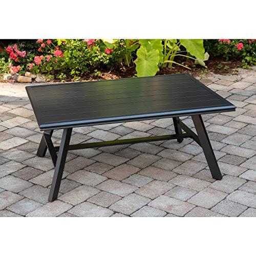 Hanover All-Weather Commercial-Grade Aluminum Slat-Top Coffee Table