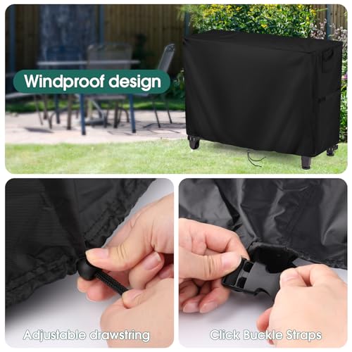 Jungda Prep Table Cover for 52 Inch Keter Unity XL Portable Outdoor Table and Storage Cabinet, Outdoor Bar Tables Cover Waterproof Heavy Duty for Patio Grill Tables