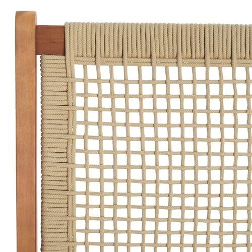 SAFAVIEH Outdoor Collection Kobina Natural/Natural Rope Solid Wood 5-Piece Conversation Patio Set