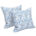 LVTXIII Outdoor/Indoor Throw Pillows, Decorative Throw Pillows with Inserts, 18"x18" Square Pillows for Bed, Couch, Sofa and Patio Furniture (Set of 2, Pebble Blue)