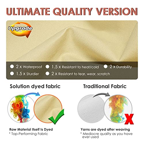 Patio Furniture Covers Waterproof for Table and Chairs, Rectangular Outdoor Furniture Set Cover, Anti-Fade, Tear/Water Resistant Patio Furniture Set Covers, 110"L x 84"W x 28"H