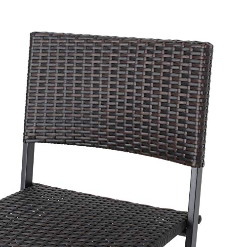 Christopher Knight Home Margarita Outdoor Wicker Barstools, 2-Pcs Set, Multibrown