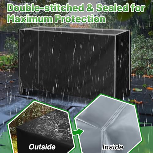 PAMASE Outdoor Dining Grill Cart Cover - 54"L*23"W*35"H, Compatible with Keter Unity XL Portable Cabinet Bar, Heavy Duty Waterproof BBQ Food Prep Table Serving Worktable Metal Movable Station