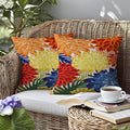 mellicoma Waterproof Outdoor Pillow Covers 18x18 Pack of 2 Vibrant Floral Collage Throw Outdoor Pillows for Garden Funiture Patio Home