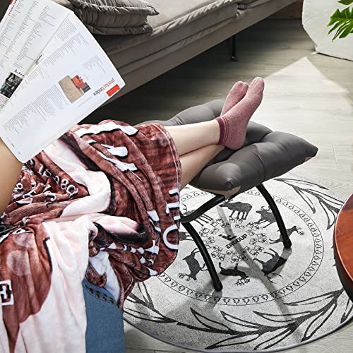 WELL-STRONG 15" Foldable Foot Stool Ottoman with Metal Frame - Washable Dark Grey Upholstered Indoor/Outdoor Footrest for Living Room, Bedroom, Patio - Space-Saving Compact Design