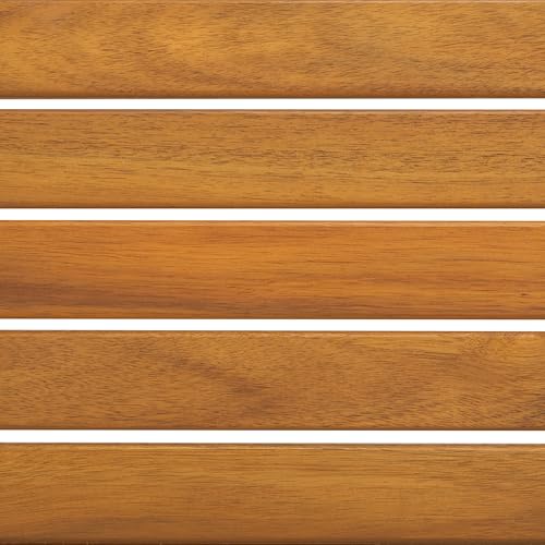 SAFAVIEH Outdoor - Lynn Coffee Table - Natural - Solid Wood - Modern Slatted Design - Ideal for Patio, Deck, Porch, Backyard, 39.4" W x 24.4" D x 11.2" H (PAT7330A)