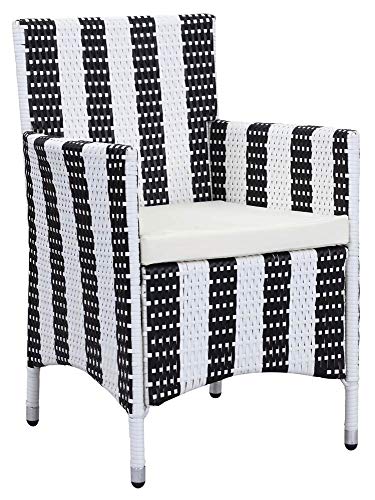 Safavieh Outdoor Collection Figueroa Black and White 4-Piece Patio Set