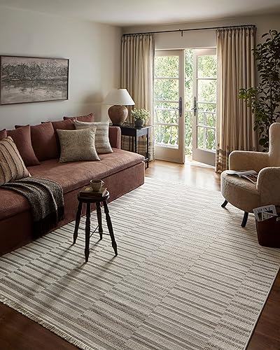 Loloi Amber Lewis Malibu Collection MAB-03 Tan/Ivory 5'-1" x 7'-7" Area Rug