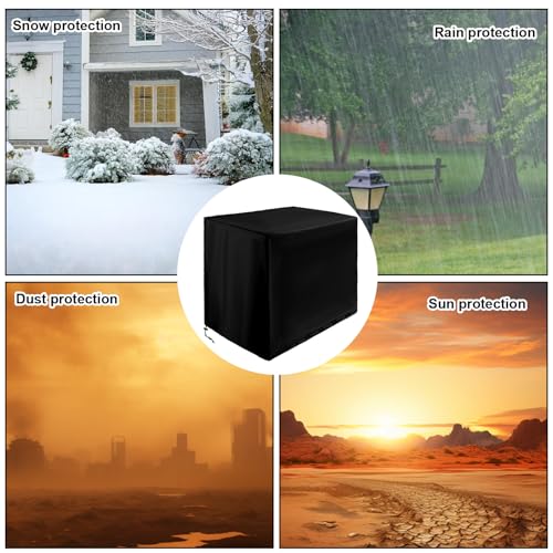 Fukaisu Cover for Devoko 30-Gallon Outdoor Deck Storage Box, 22.8x19.9x16.9in/58x50.5x43cm Waterproof & Reusable Patio Outdside Deck Tool Box Cover with Drawstring Design