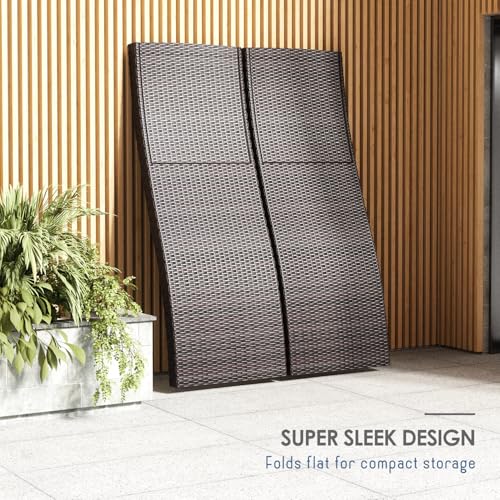 Nestl Chaise Lounge Chair Outdoor Set of 2, Wicker Patio Lounge Chair, Outdoor Lounge Chair with Reclining Backrest