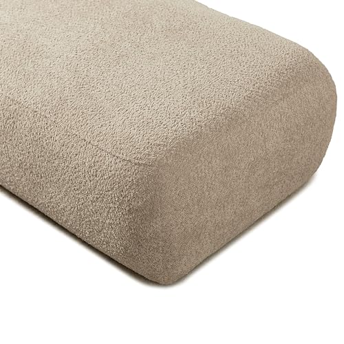 ERYE Boucle Upholstered Right Facing Chaise Lounge Indoor for Living Room Bedroom,Comfy Single Chaise Lounge Modern Leisure Recliner Sleeper Sofa Daybed, Easy Assemble