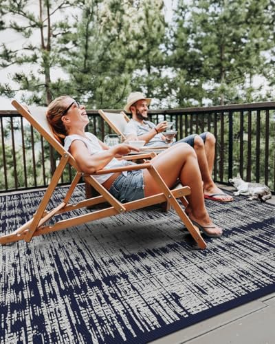 MontVoo Outdoor Rug Waterproof 5x8 ft Outdoor Patio Rug Mat Reversible Plastic Straw Outside Rug Carpet Outdoor Rugs for RV Camping Picnic Beach Balcony Porch Deck