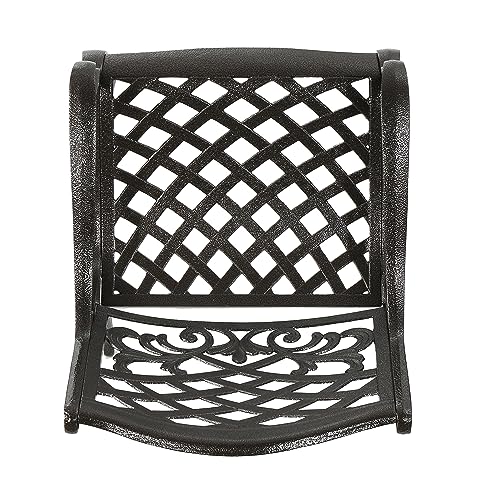 Christopher Knight Home Hallandale Outdoor Sarasota Cast Aluminum Rectangular Dining Set, 7-Pcs Set, Hammered Bronze