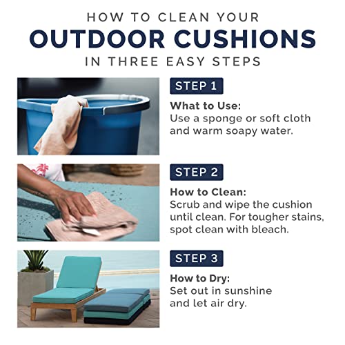 Arden Outdoor Toss Pillow, 2 Pack, 16 x 16, Rain-Proof, Fade Resistant Sapphire Aurora Blue Damask