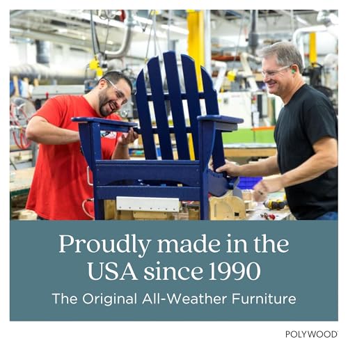 POLYWOOD AD4030BL Classic Outdoor Adirondack Chair, Black