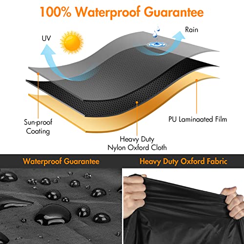 WLEAFJ Outdoor Chair Covers Waterproof, Black Lawn Patio Furniture Covers, Heavy Duty Wicker Garden Sofa Chair Cover, 2 Pack - 30" W x 37" D x 31" H