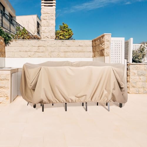 Hanover Outdoor Rectangle Furniture Cover for 7-Piece Dining Set, Waterproof, Weatherproof, 94.5" L x 70.8" W x 29.52" H