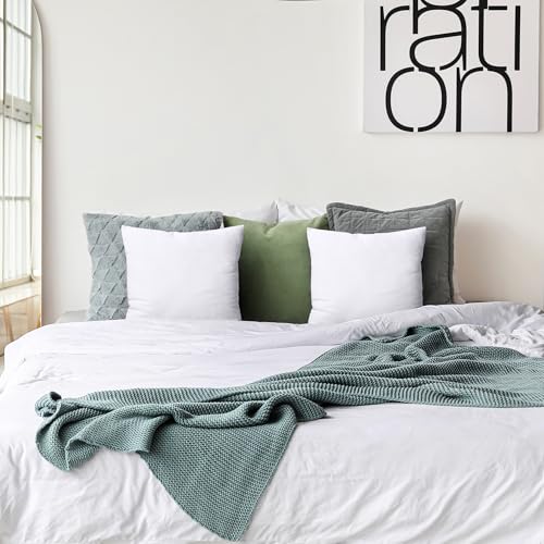 Utopia Bedding 18x18 Pillow Inserts, Set of 2, White – Indoor Decorative Throw Pillows for Bed, Sofa & Couch – Soft, Supportive & Fluffy Cushion Inserts
