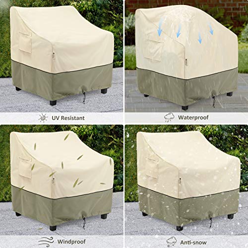 COSFLY Outdoor Furniture Patio Chair Covers Waterproof, Lounge Deep Seat Cover, Lawn Furnitures Covers Fits up to 32W x 37D x 36H inches(2 Pack)