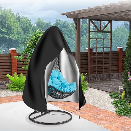 Heavy Duty Egg Chair Cover for Hanover Outdoor Folding Portable Egg Swing Chair 2021–2026, Outdoor Hanging Egg Chair Cover with Zipper, Water-Resistant Tear-Resistant,45"x75"