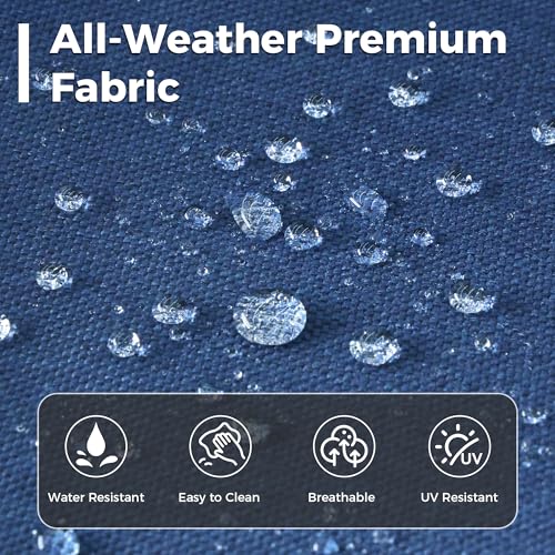 Qsoer 55 inch Outdoor Wicker 2 Seater Sofa, All-Weather Use Patio Rattan Loveseat with Seat and Back Cushion, Ideal for Porch, Backyard, Balcony, Poolside, Blue